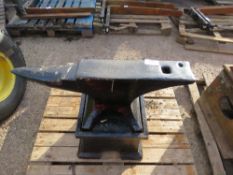 LARGE ANVIL ON A STAND.