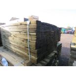 LARGE PACK OF PRESSURE TREATED FEATHER EDGE FENCE CLADDING TIMBER BOARDS. 1.50M LENGTH X 100MM WIDTH