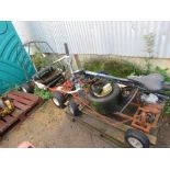 2 X PETROL GO KARTS NEEDING ATTENTION, PLUS A BIKE. THIS LOT IS SOLD UNDER THE AUCTIONEERS MARGI