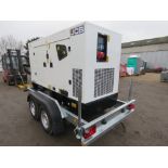 2023 JCB G115QS silenced diesel generator New & Unused, mounted on New & Unused Year 2023 KNOTT 1,80