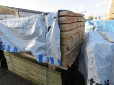 PACK OF UNTREATED THIN WOVEN TIMBER FENCE CLADDING STRIPS 1.75M LENGTH APPROX.