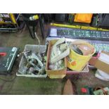 BUCKET AND 3 BOXES OF LOCKS AND TAPS. THIS LOT IS SOLD UNDER THE AUCTIONEERS MARGIN SCHEME, THER