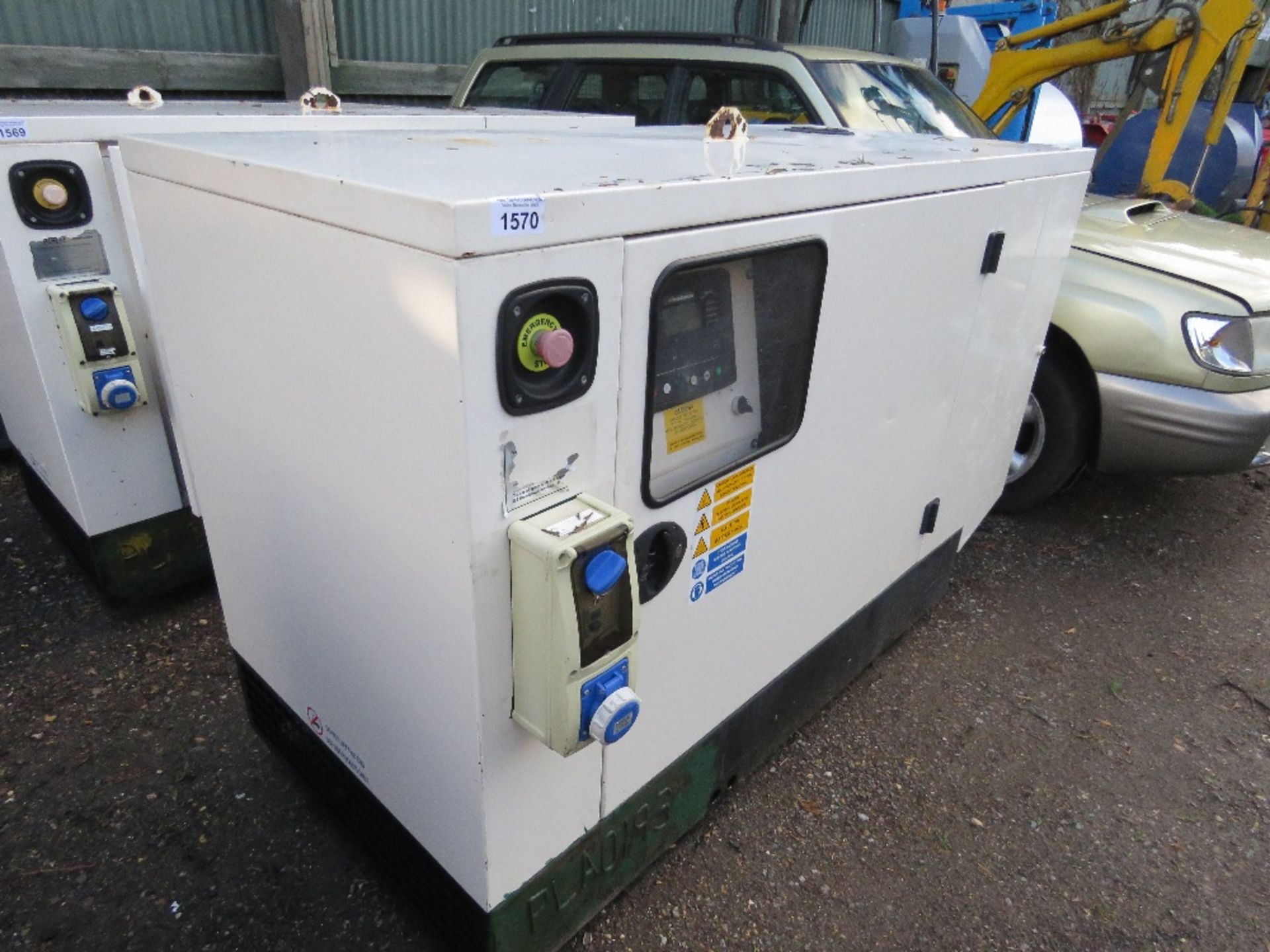 JCB 11KVA SKID MOUNTED SILENCED GENERATOR, SINGLE PHASE 240V OUTPUT, 2016 BUILD. SOURCED FROM MAJOR