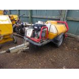 BRENDON TOWED PRESSURE WASHER BOWSER WITH YANMAR ENGINED PUMP. NO HOSE OR LANCE.