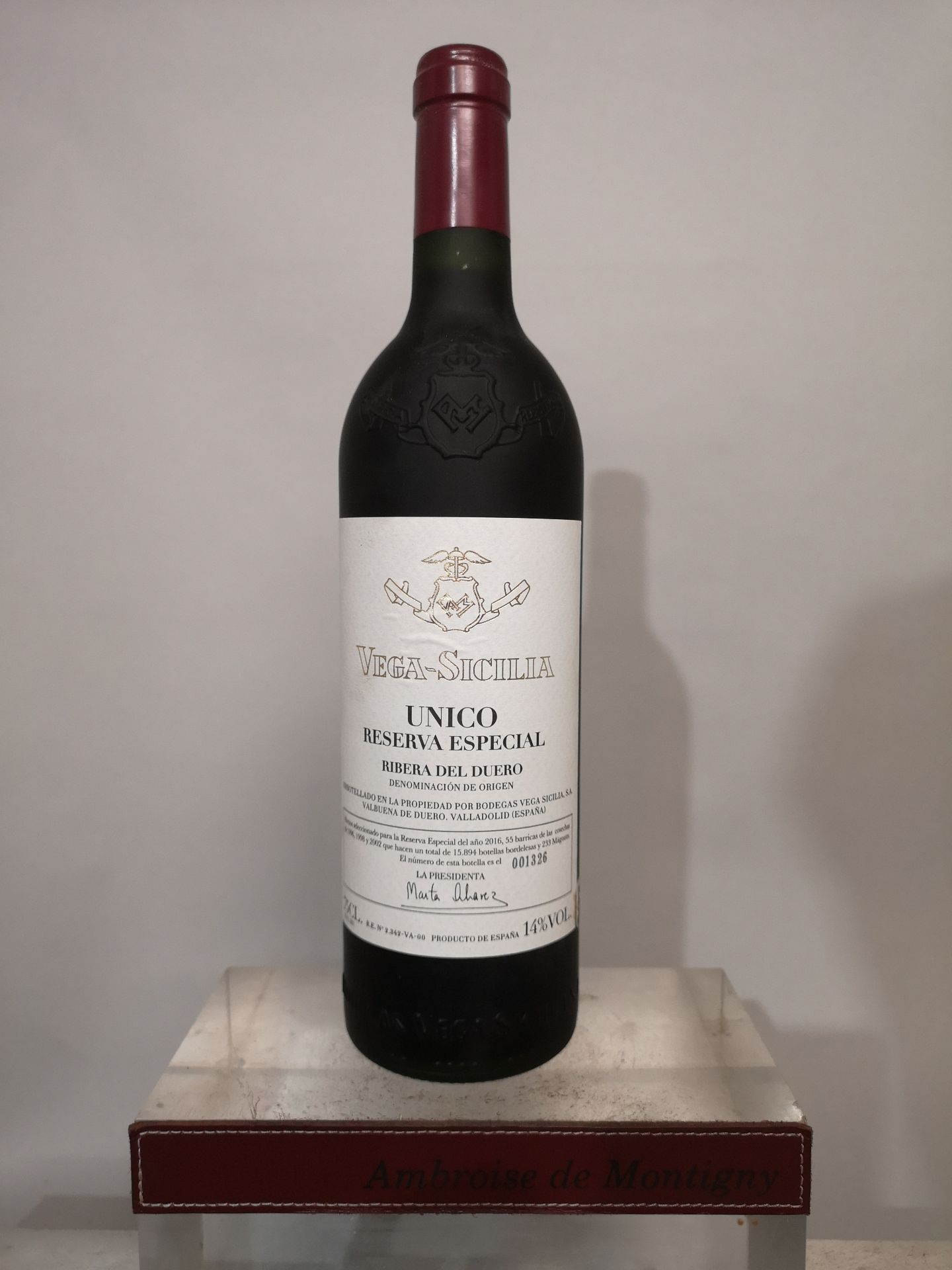 1 bottle VEGA SICILIA UNICO "Reserva Especial 2016" - Rivera del Duero.
 Assemblage 1996-1998-2002.