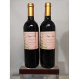 bottles Domaine PEYRE ROSE "Syrah Leone" - Coteaux de Languedoc 2014. 1 stained label.