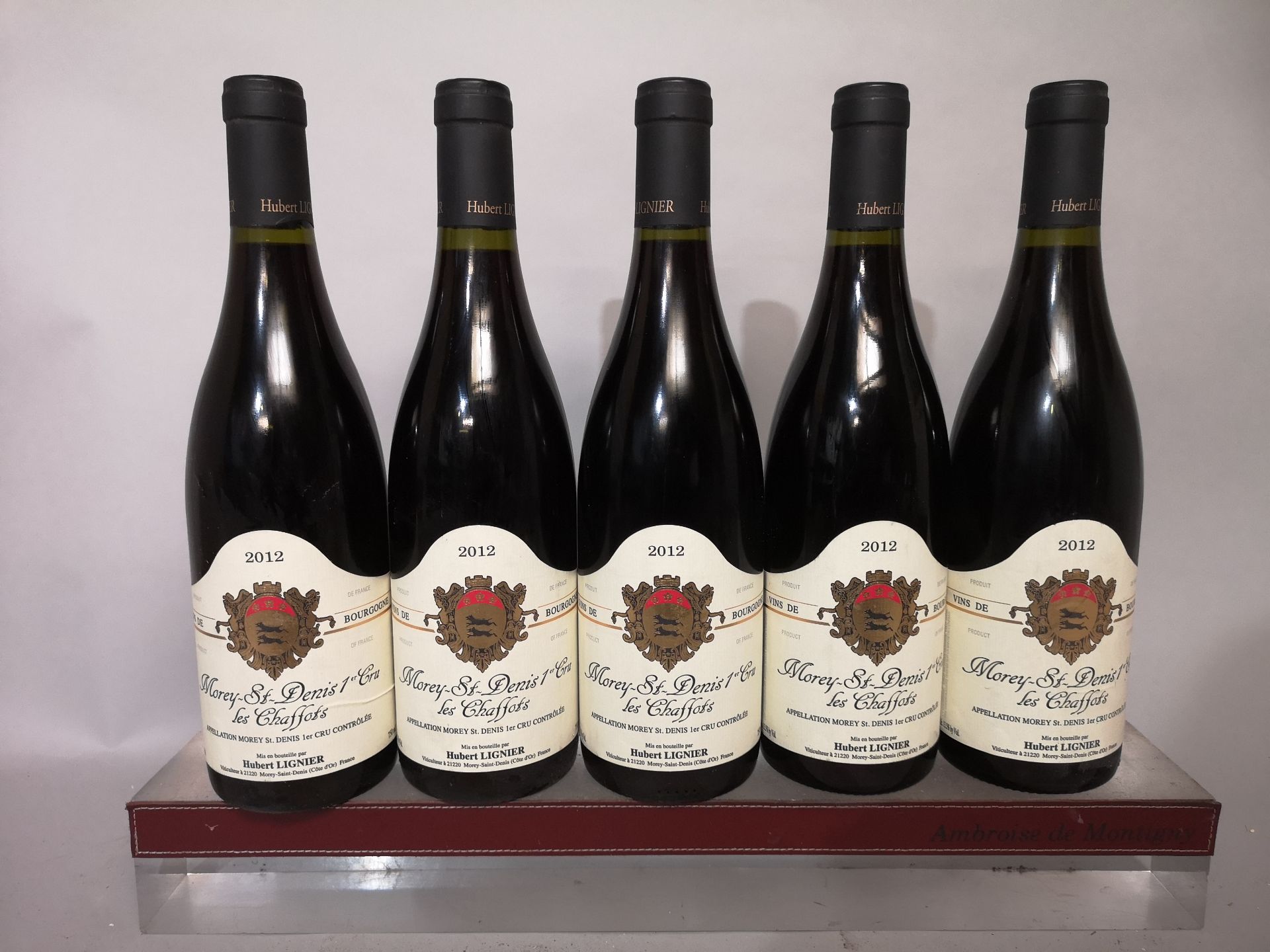 5 bottles of MOREY SAINT-DENIS 1er Cru "Les Chaffots" - Hubert LIGNIER 2012.