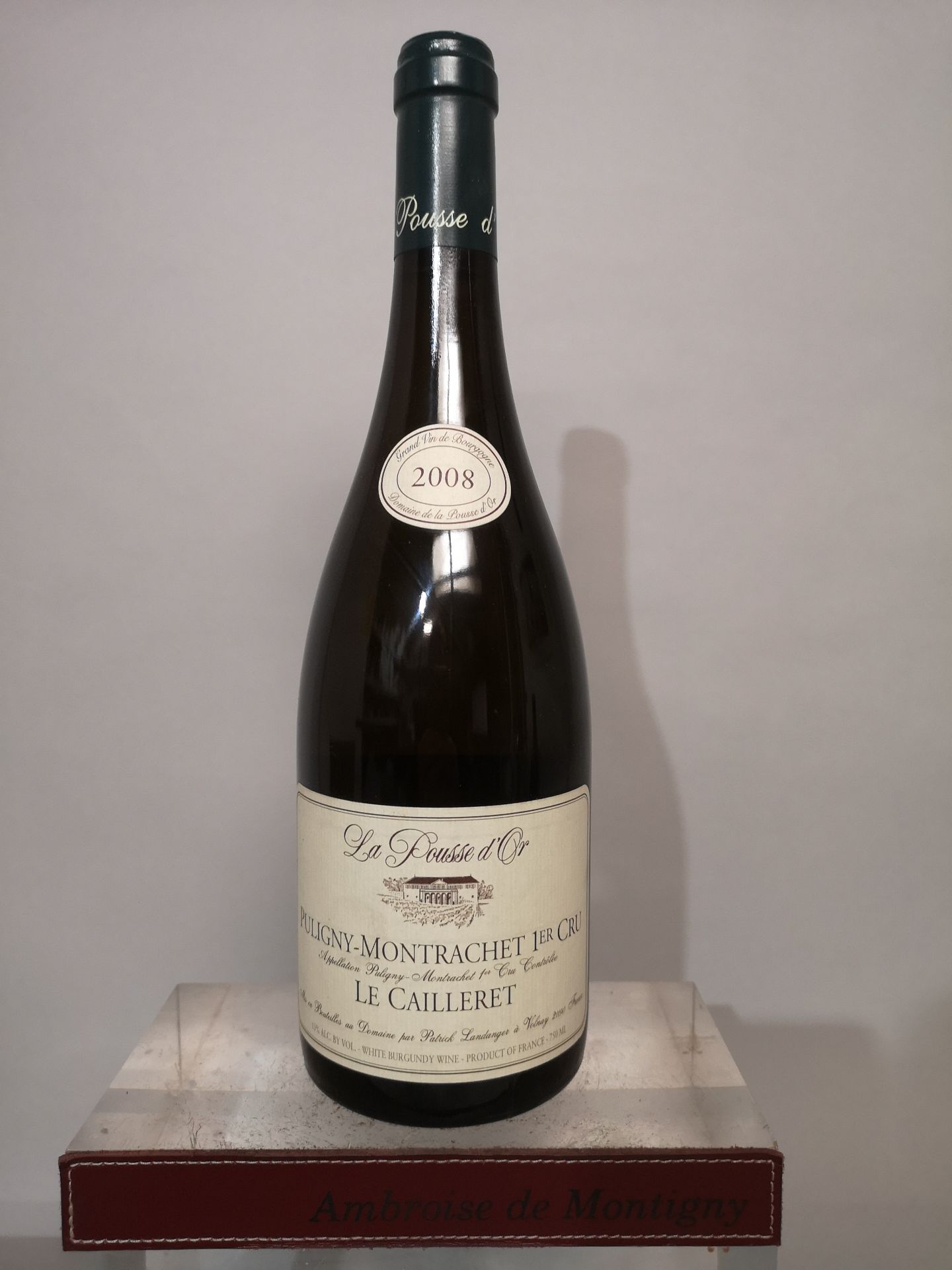 1 bottle of PULIGNY-MONTRACHET 1er Cru le Cailleret - Domaine de La POUSSE d'OR 2008.
 Label slightl