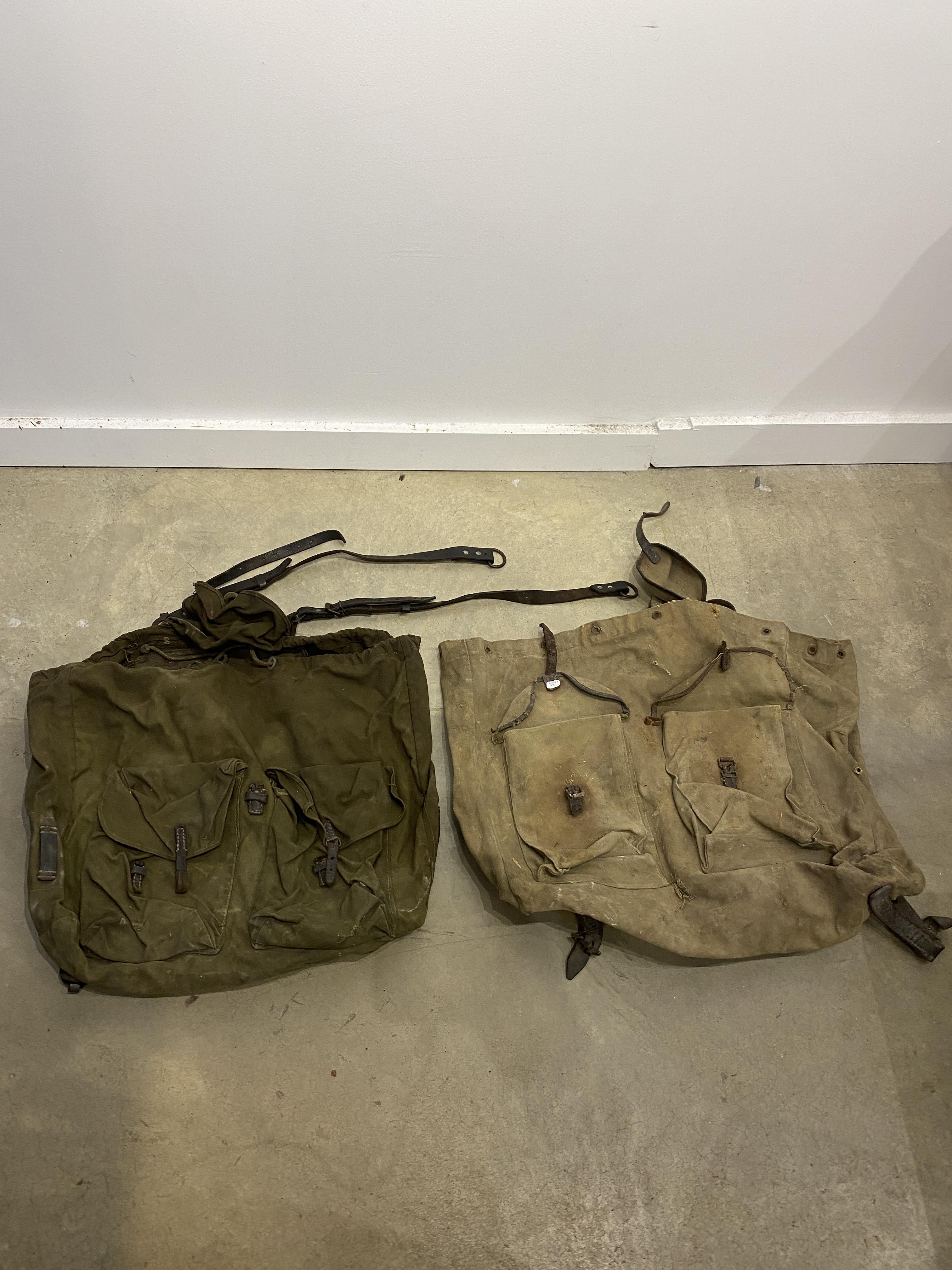 Two German backpacks.Light models.Germany Second World War era.