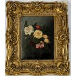 Pancrace Bessa (1772-1846)Still life with a rose bouquet.Oil on canvas.Signed lower righ