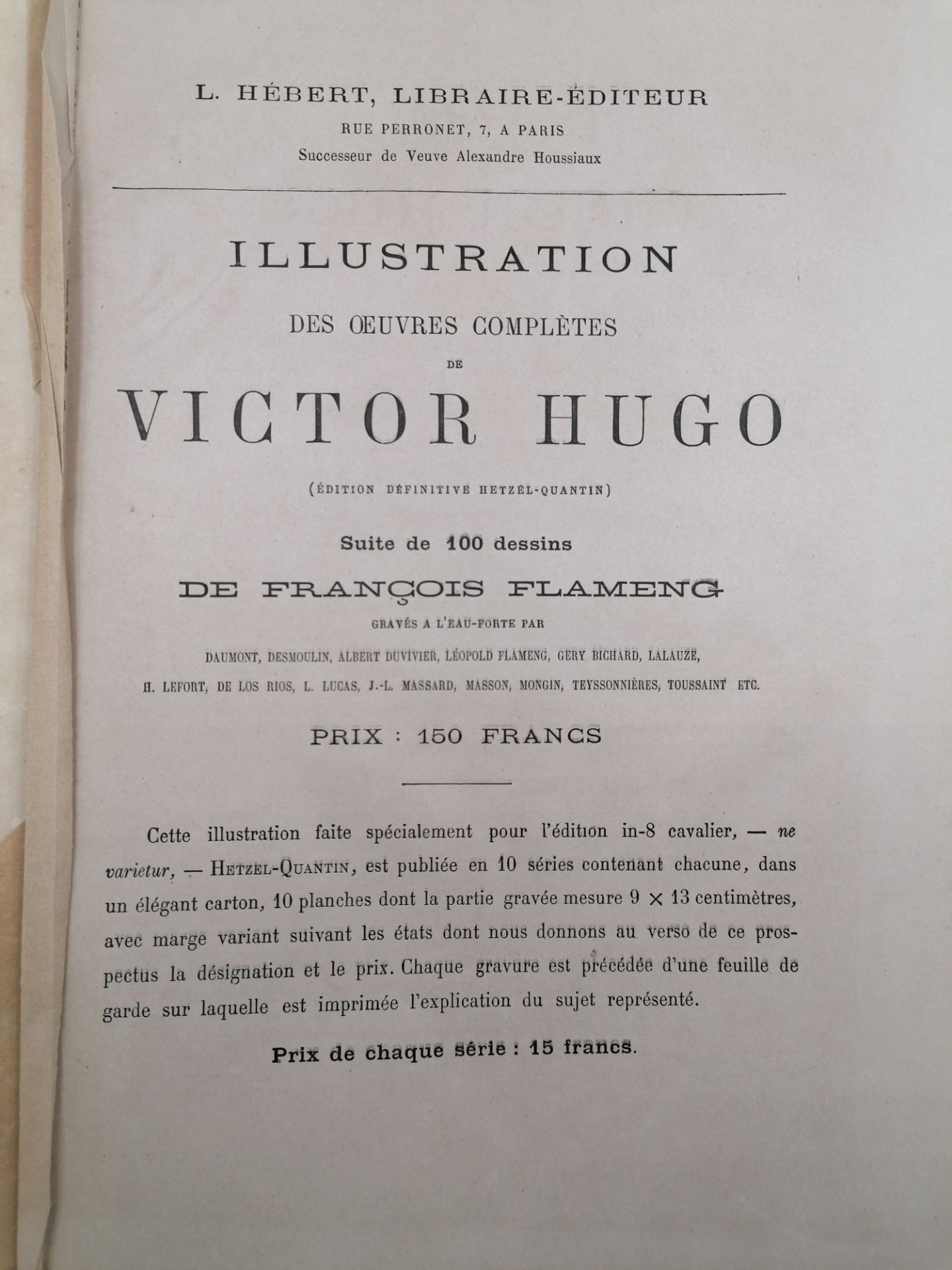 François Flameng, Illustration of the complete works by Victor Hugo, Ed. L. Hebert, Paris, s.d.6 col - Bild 3 aus 9