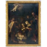 French School, around 1650Nativity scene.Oil on canvas.Large dimensions: H .: 95 cm. ; L