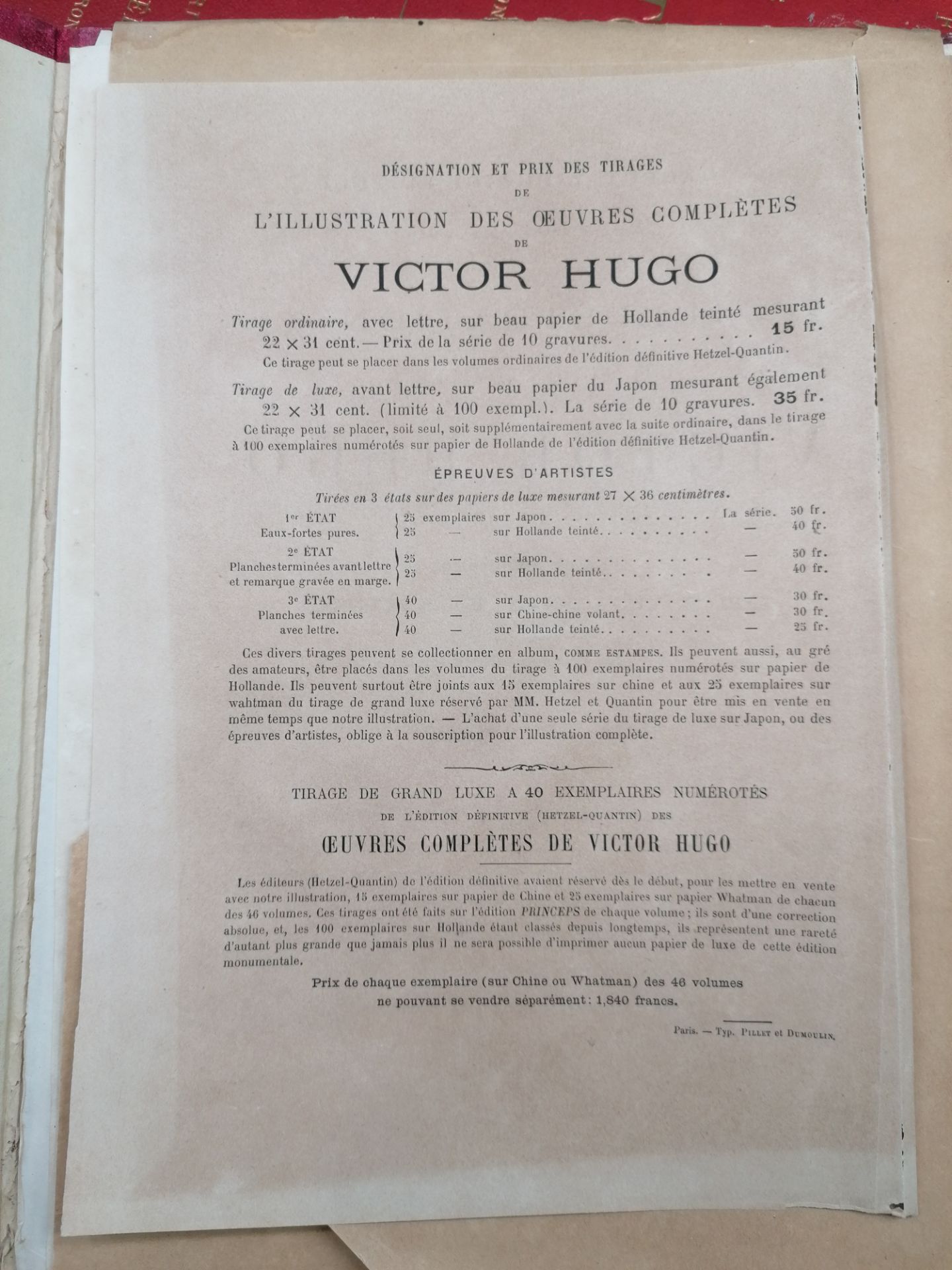 François Flameng, Illustration of the complete works by Victor Hugo, Ed. L. Hebert, Paris, s.d.6 col - Bild 5 aus 9