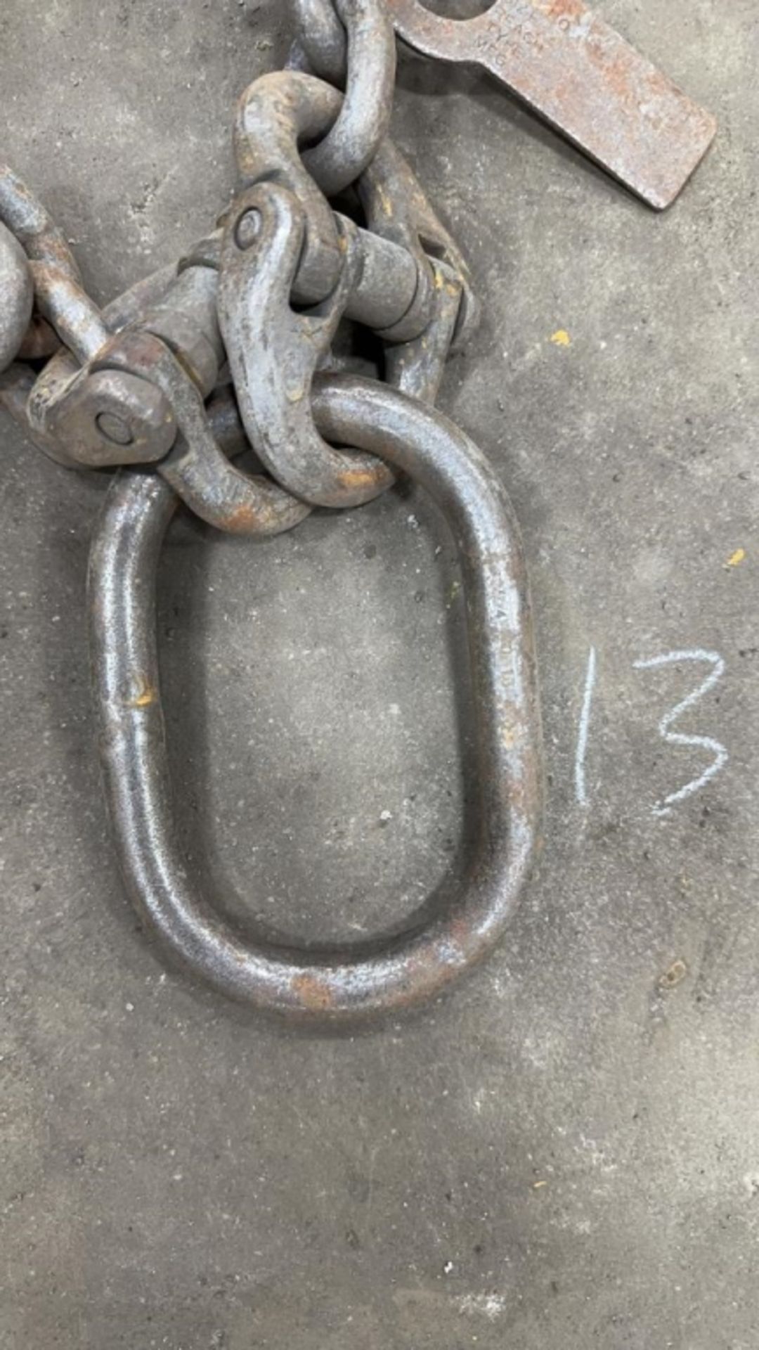 13ft Chain on Rigging Ring with Hoist Hooks - Image 6 of 6