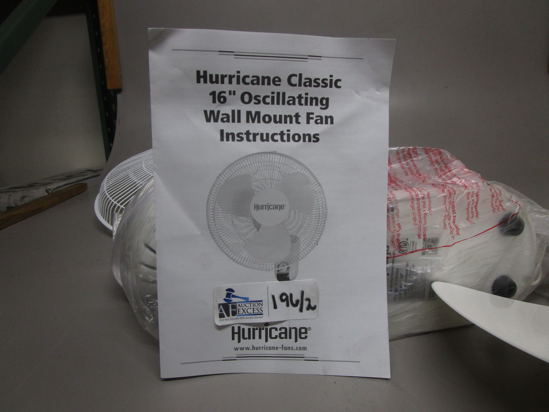 LOT OF 2 HURRICANE WALL FANS IN ORIGINAL BOXES - Image 4 of 4