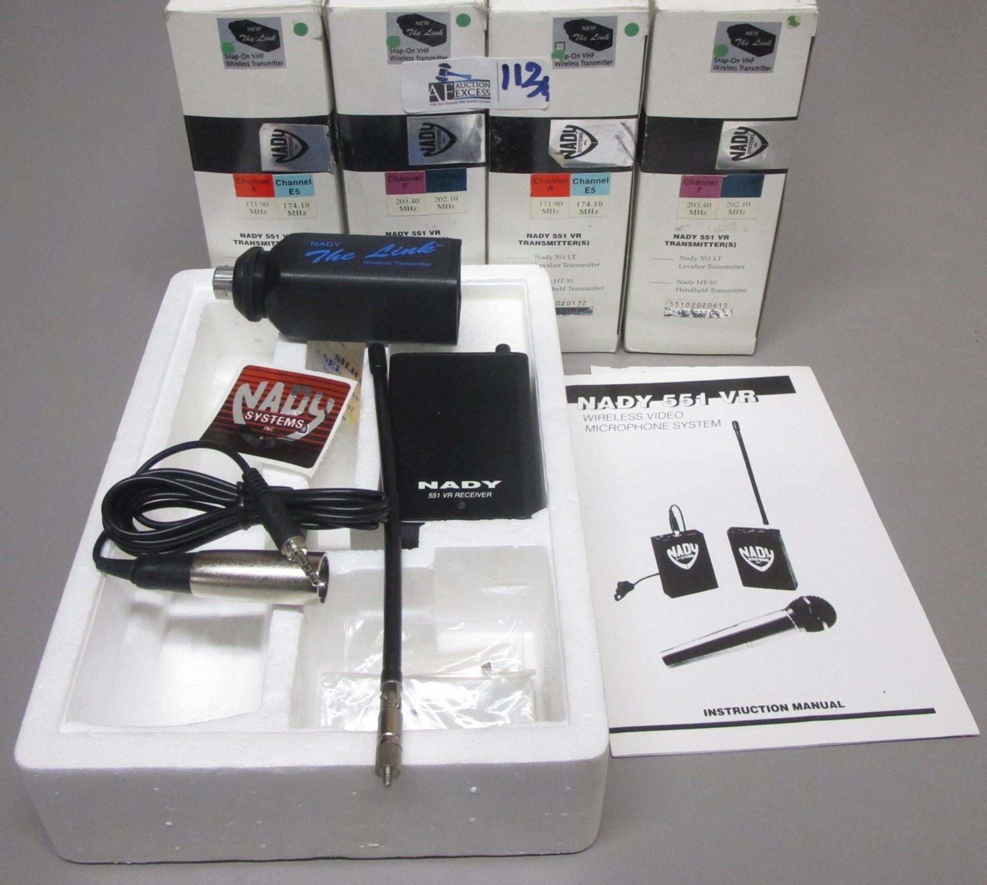LOT OF 4 NADY 551 VR WIRELESS VIDEO MIC SYSTEM IN ORIGINAL BOXES - Image 2 of 2
