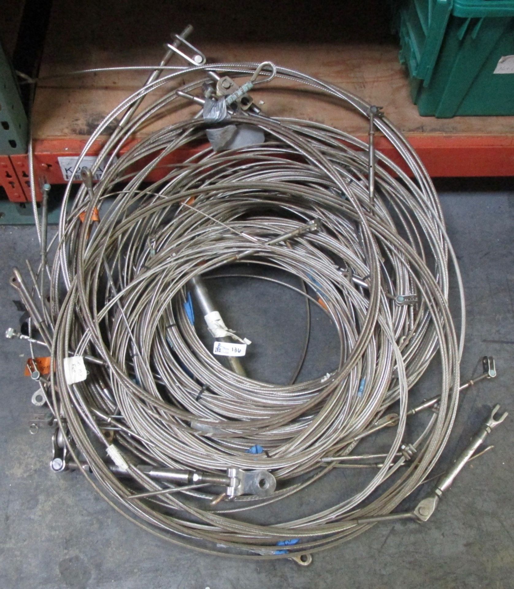 LOT STAINLESS STEEL RIGGING WIRE/HARDWARE