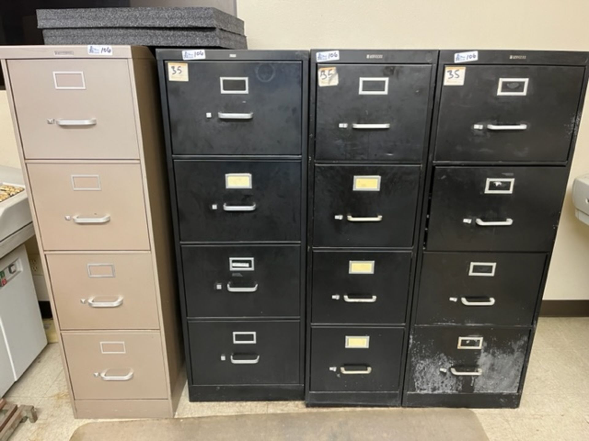 LOT OF 4 FILE CABINETS