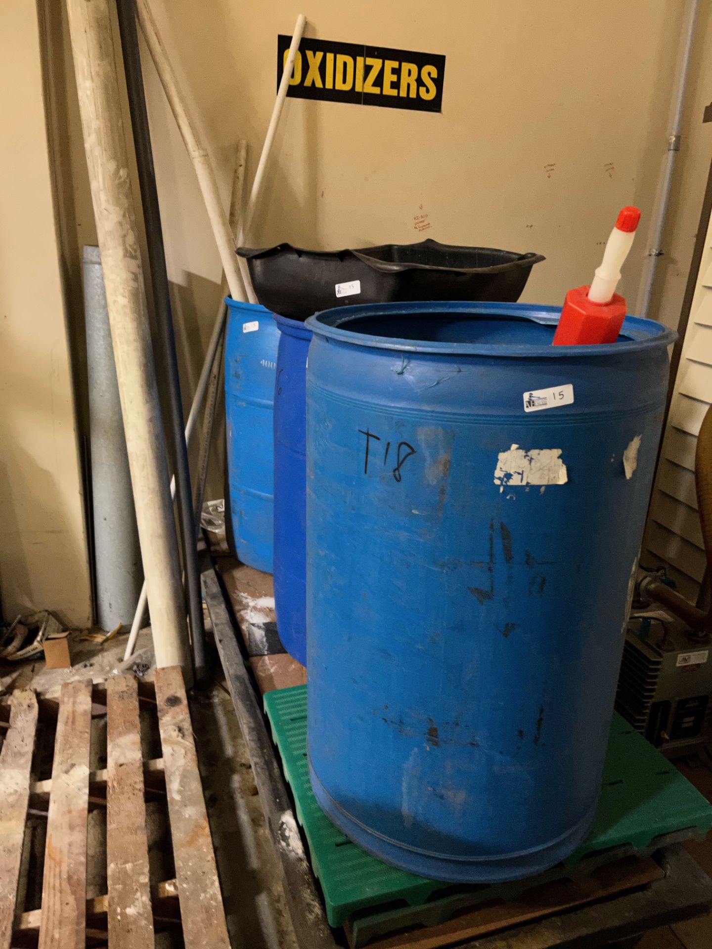PLASTIC TANK AND BARRELS/PVC PIPES WITH CONTENTS - Image 2 of 3