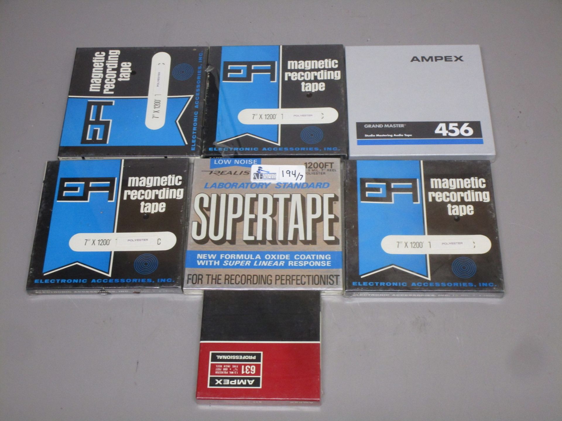 LOT OF 7 MAGNETIC RECORDING TAPES ALL NOS
