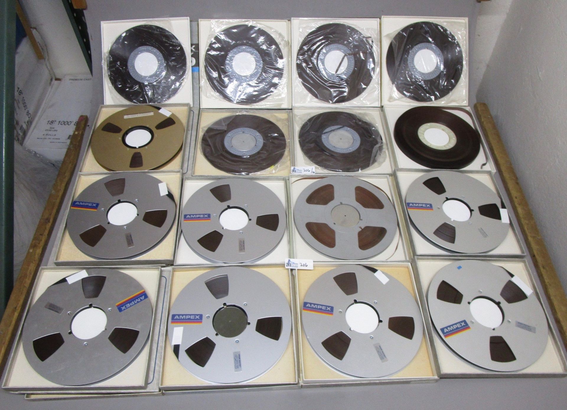 LOT OF 16 AMPEX TAPES