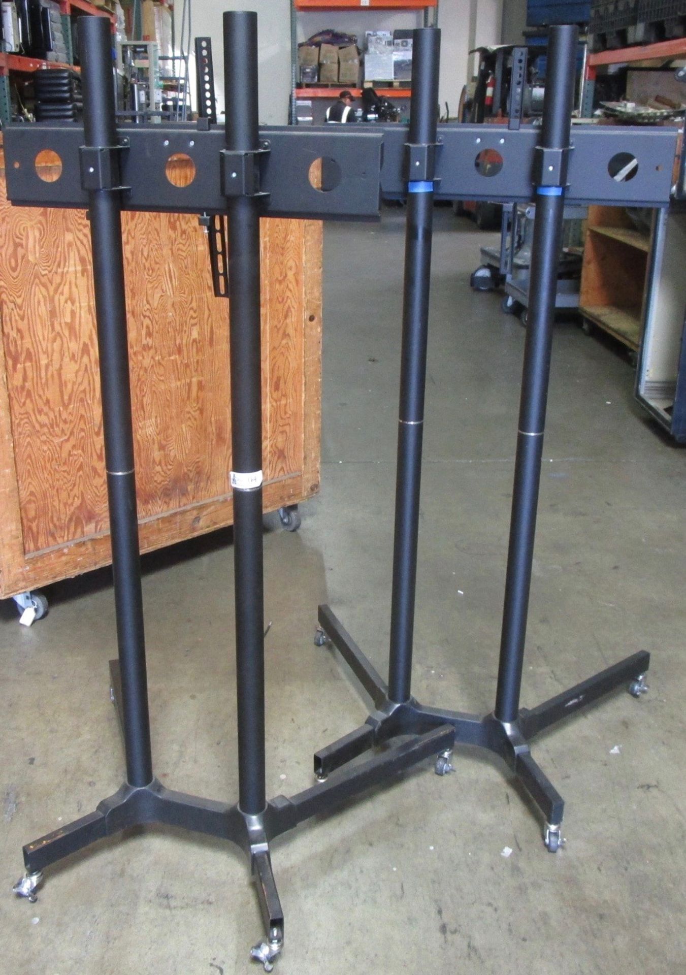 LOT OF 2 ROLLING EQUIPMENT STANDS (60" HIGH) - Image 2 of 3