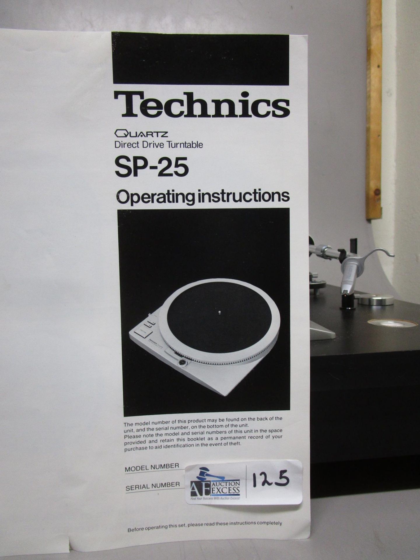 TECHNICS SP-25 QUARTZ DIRECT DRIVE TURNTABLE WITH AUDIO TECHNICA ATP TONE ARM CUSTOM PLYNTH - Image 2 of 6