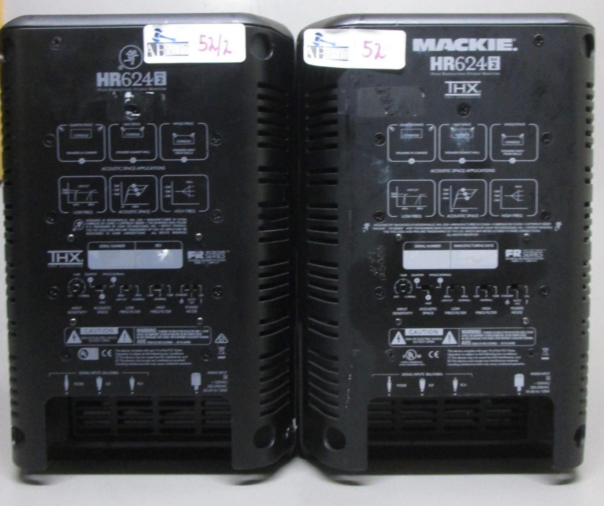 LOT OF 2 MACKIE SPEAKERS HR-624 MK II - Image 2 of 3