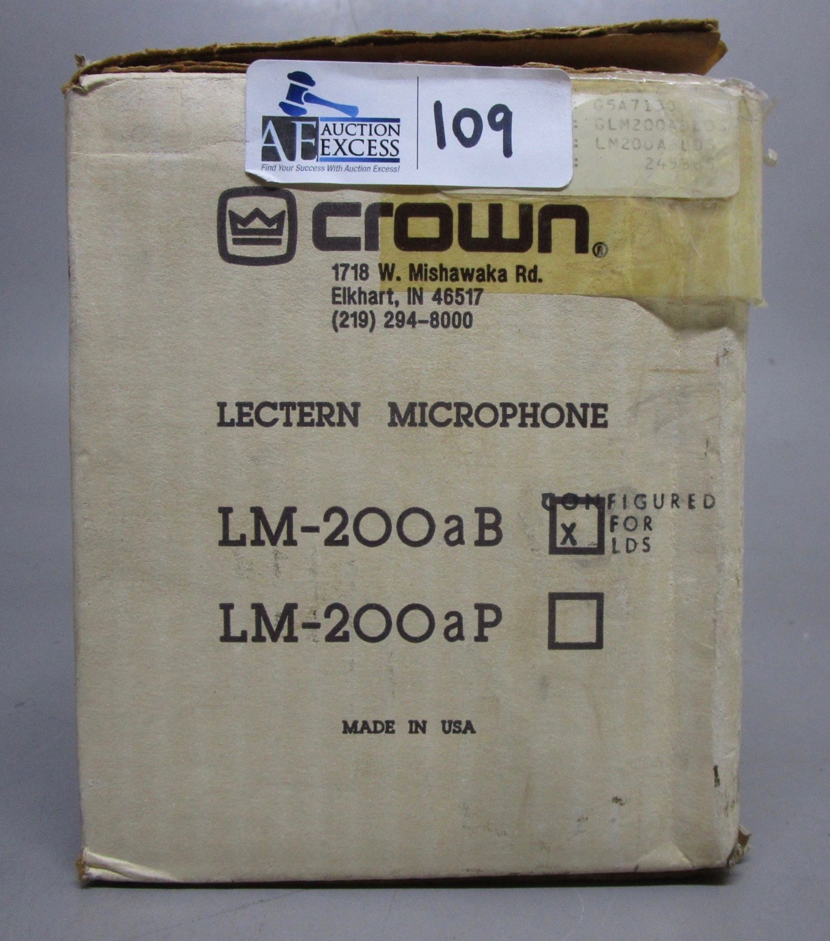 CROWN LM 200 AB LECTURN MIC IN ORIGINAL BOX - Image 3 of 3