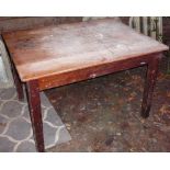 Small Victorian pine kitchen table