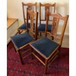 Set of 4 Arts and Crafts chairs