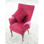 1950s slightly winged armchair