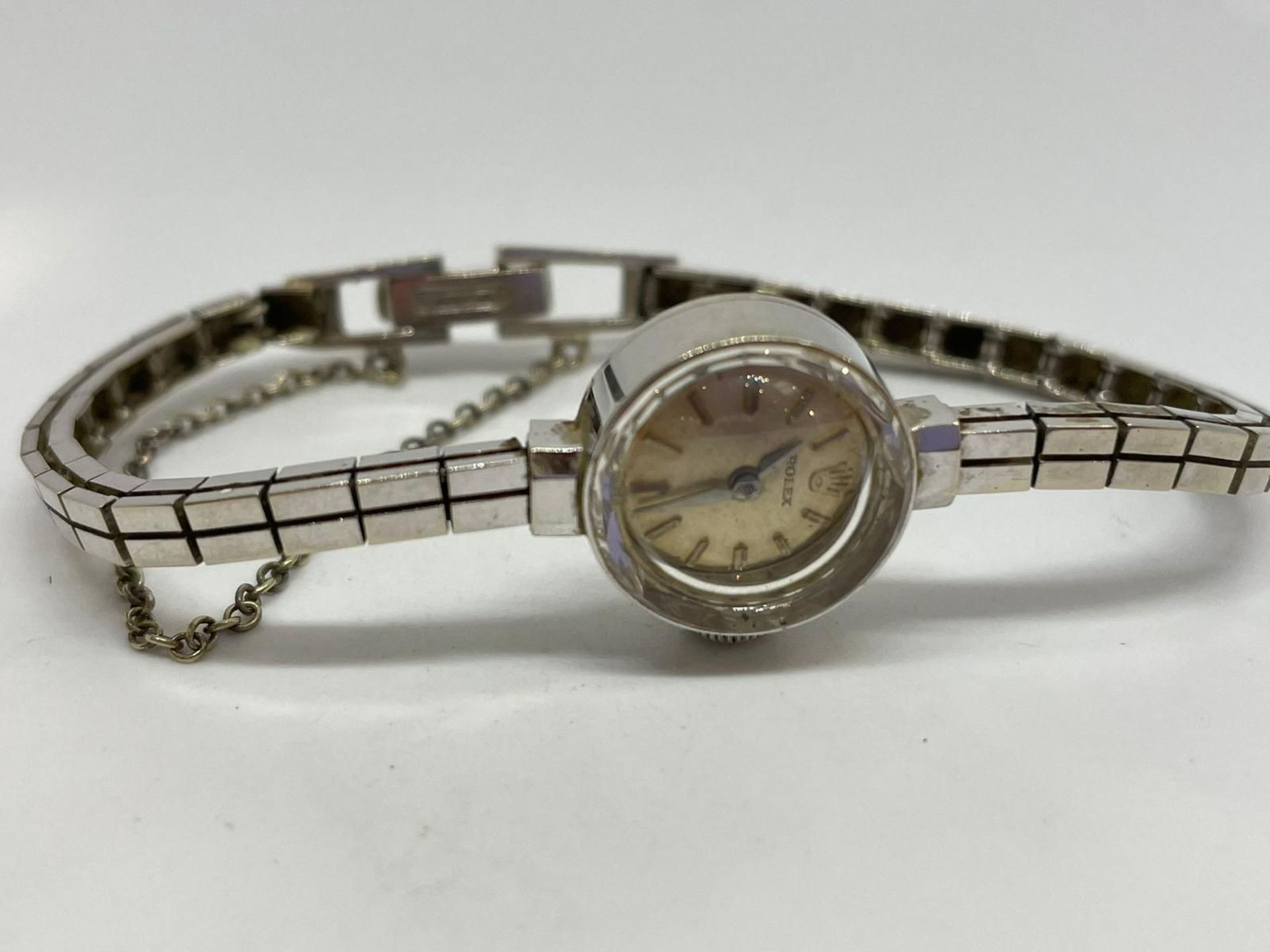 14 ct white gold Rolex wrist watch