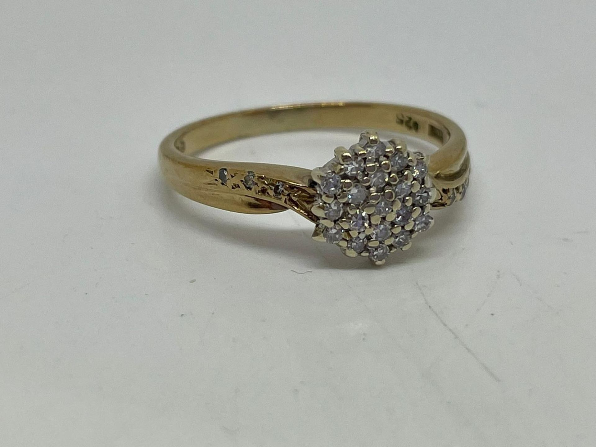 9ct gold diamond ring