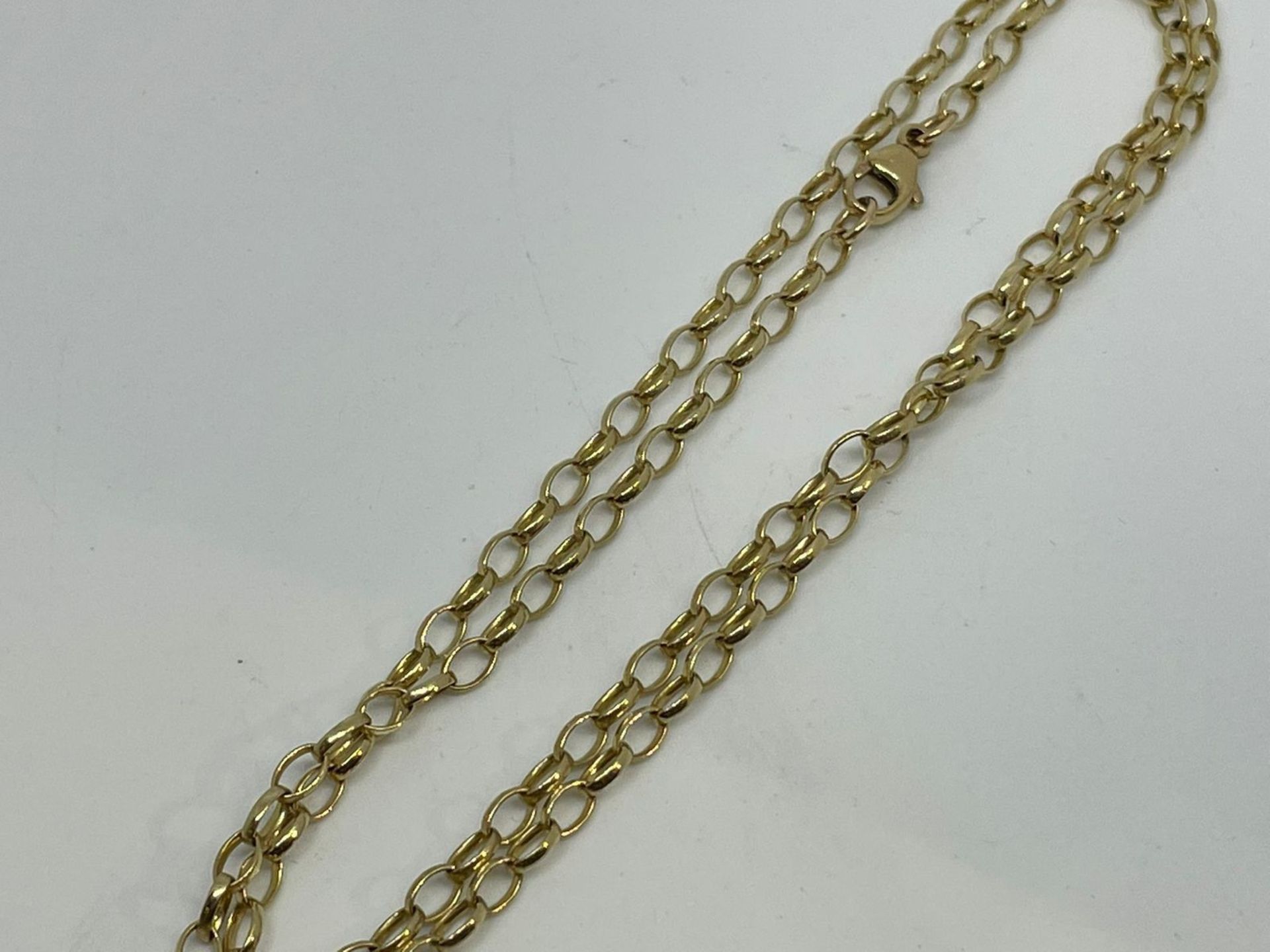 9ct gold oval belchar chain - Image 2 of 2