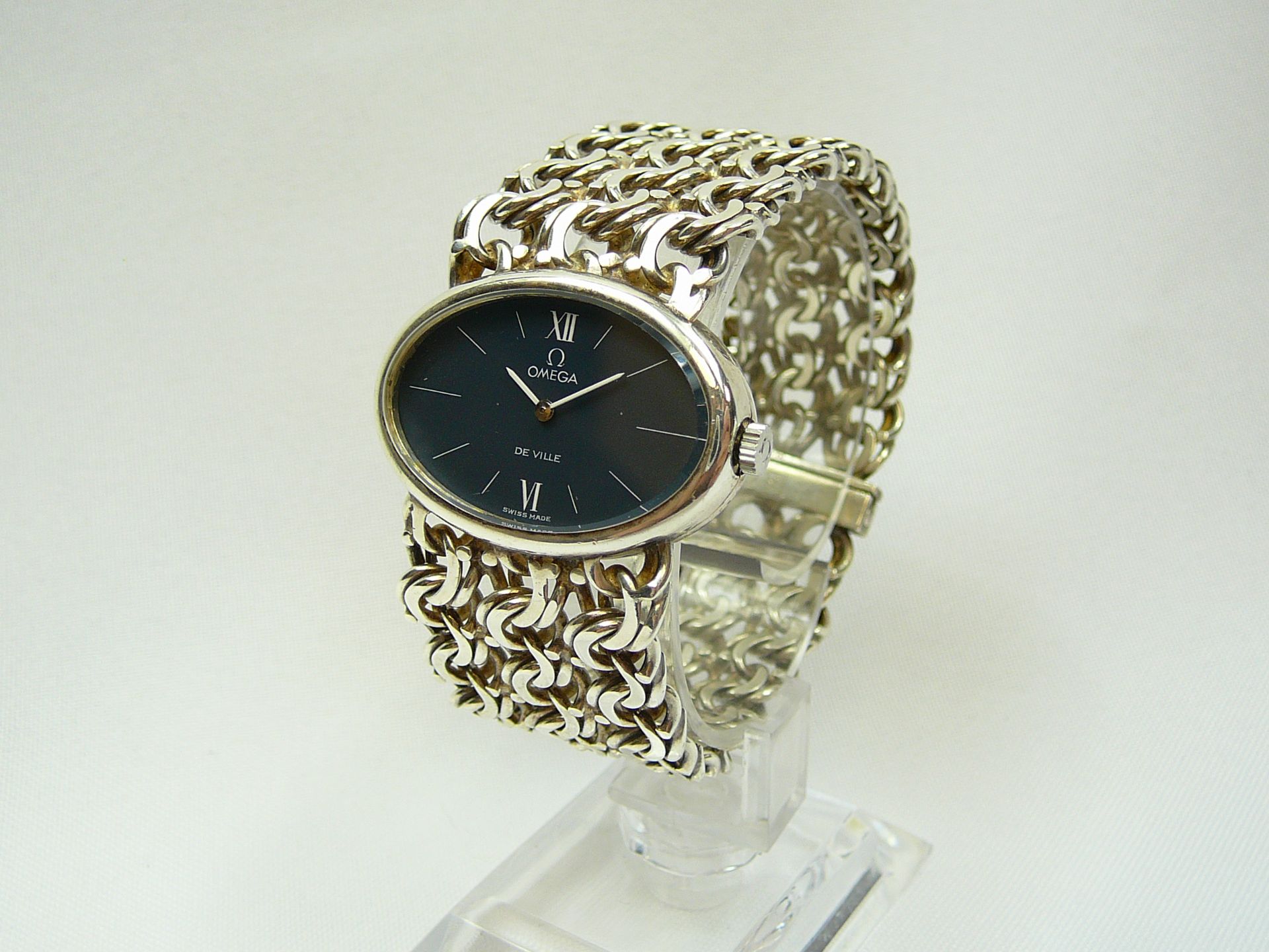 Ladies Vintage Silver Omega Wrist Watch