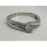 9 ct white gold diamond ring