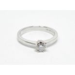 14 ct white gold diamond solitaire