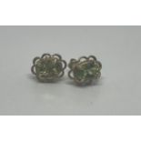 9ct gold peridot earrings