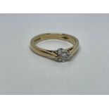 9 ct gold diamond solitaire ring