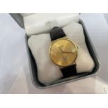 18 ct gold rotary wrist watch in box