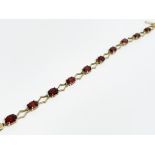 9 ct garnet bracelet