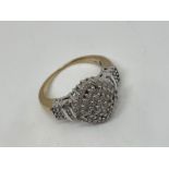 9ct gold diamond ring