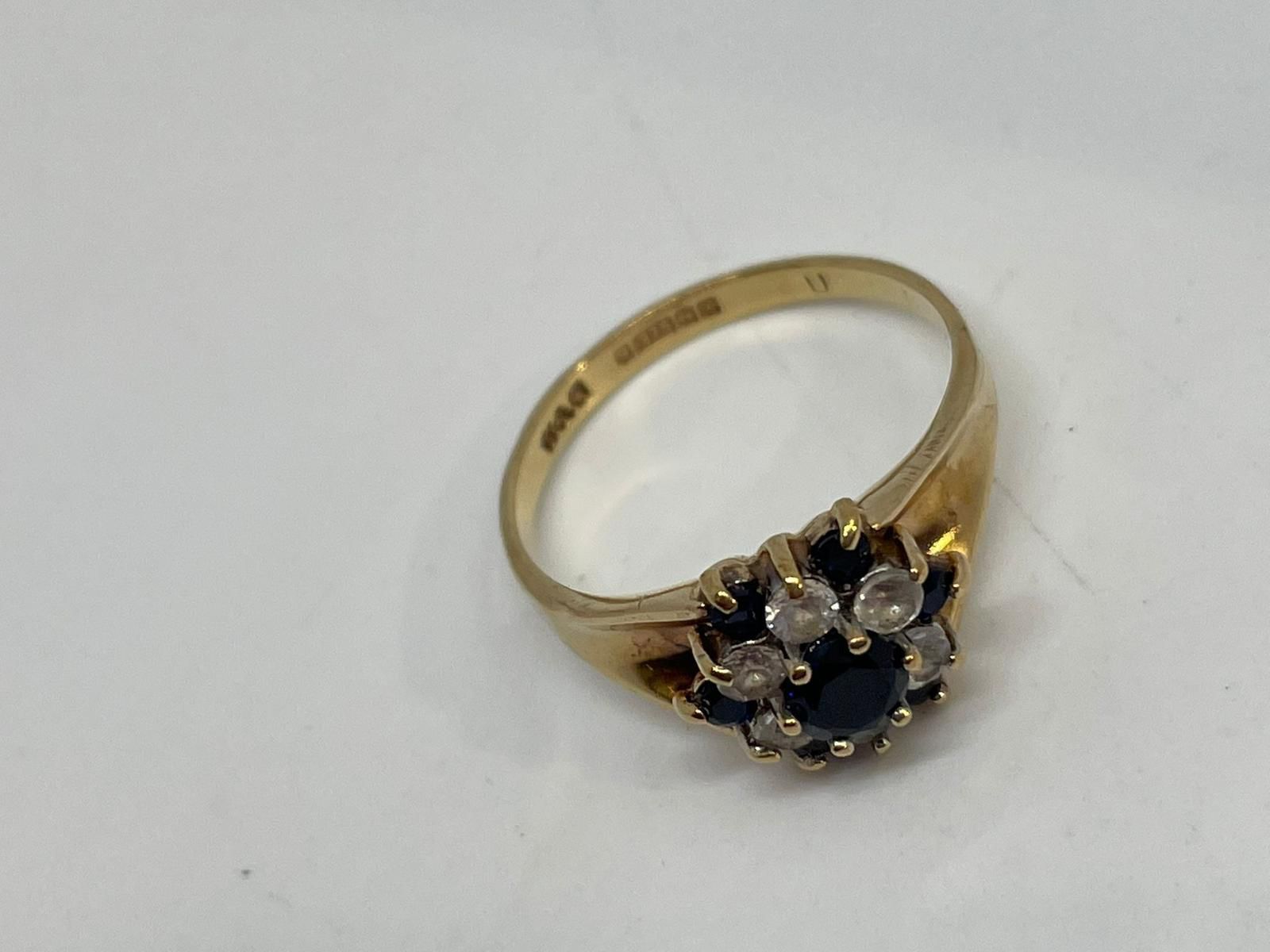 9 ct gold paste cluster ring