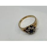 9 ct gold paste cluster ring
