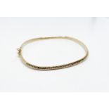 9 ct gold hinged bangle