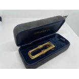 Tiffany and co 18 ct gold money clip with box