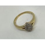 18 ct gold diamond cluster ring