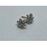 9 ct gold CZ stud earrings