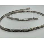 9 ct white gold diamond necklet